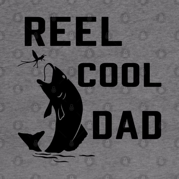Mens Reel Cool Dad T-Shirt Fishing Daddy Father's Day Gift by designready4you